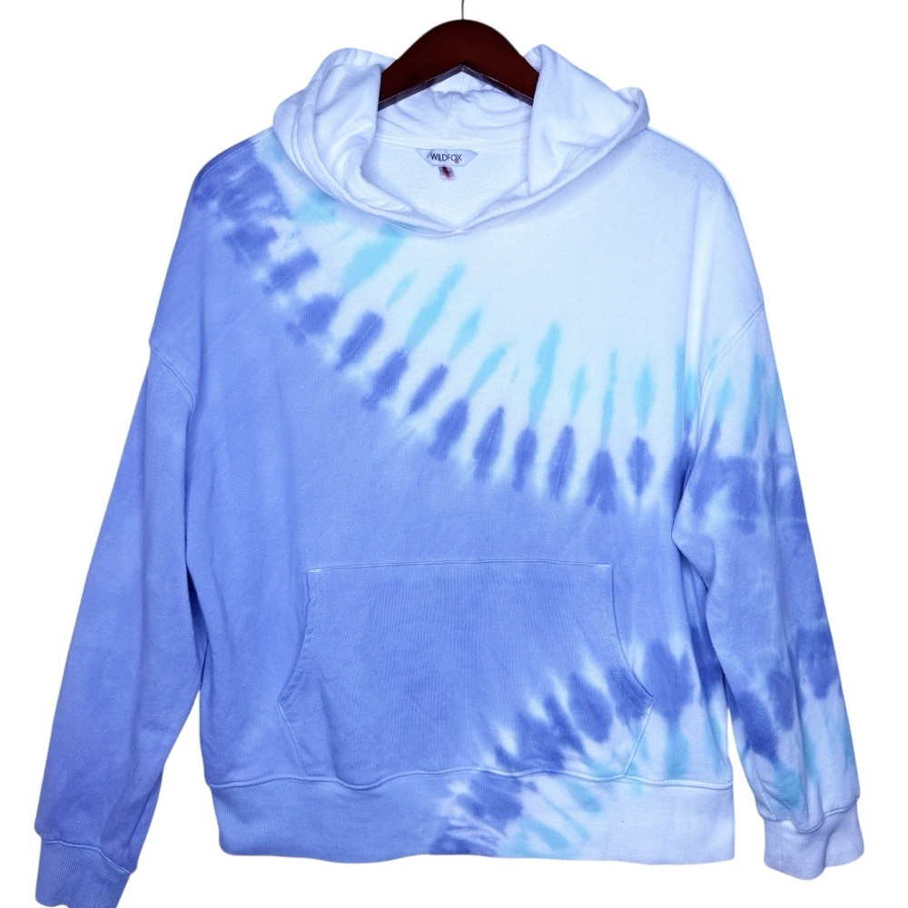 WILDFOX French Terry Tie Dyed Hoodie Top Size Medium